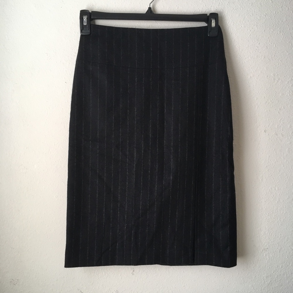 Wool Pencil Skirt With Slit